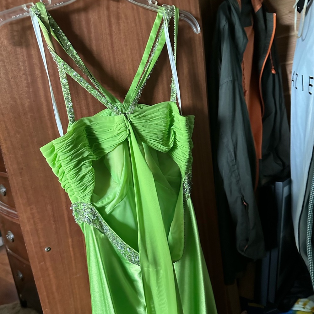 Size 14 beaded top backless pageant or prom gown